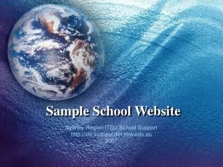 Sample School Website