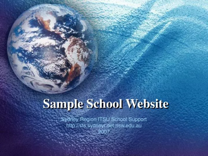 sample school website