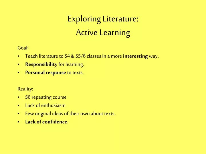 exploring literature active learning