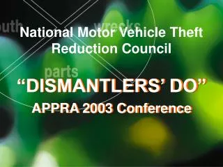 National Motor Vehicle Theft Reduction Council