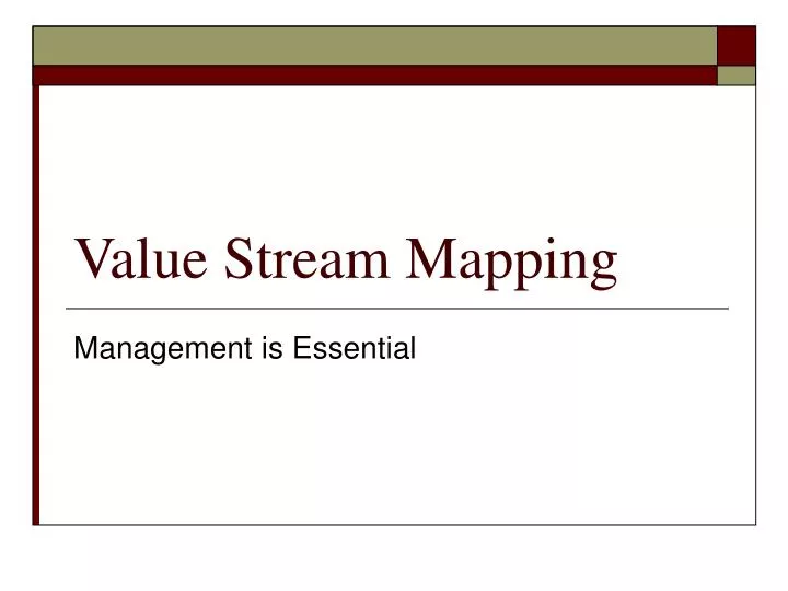 value stream mapping