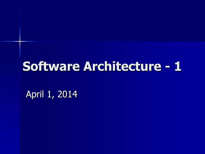 software architecture 1