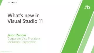 What’s new in Visual Studio 11