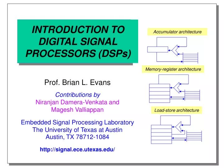 introduction to digital signal processors dsps