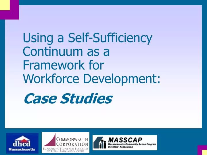 using a self sufficiency continuum as a framework for workforce development case studies