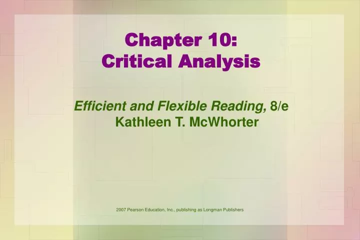 chapter 10 critical analysis
