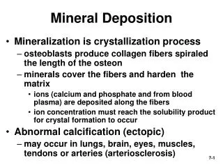 Mineral Deposition