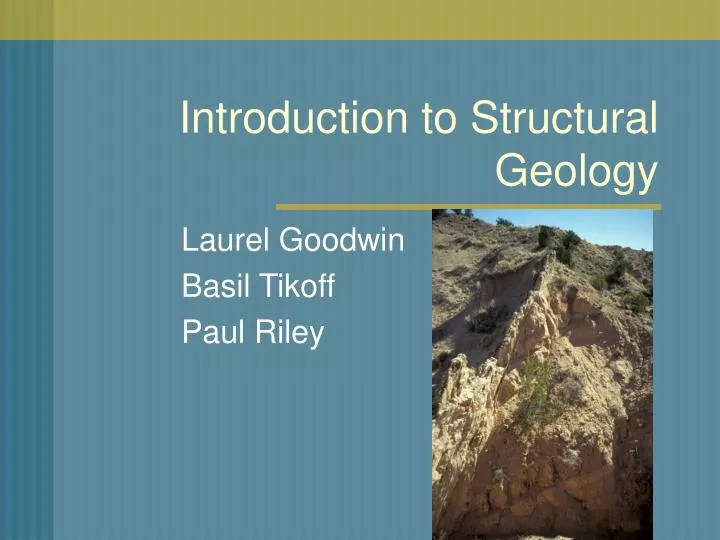 introduction to structural geology