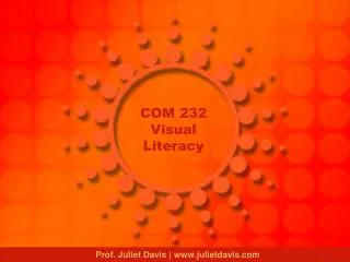COM 232 Visual Literacy