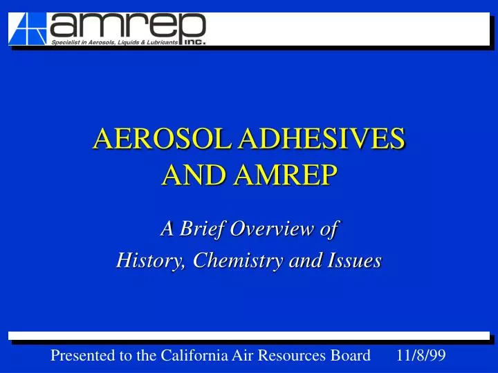 aerosol adhesives and amrep