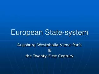 European State-system