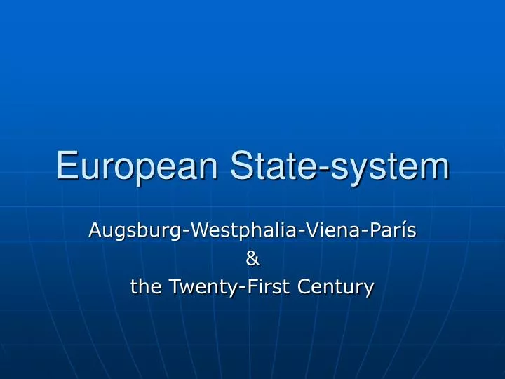 european state system