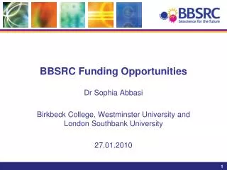 BBSRC Funding Opportunities