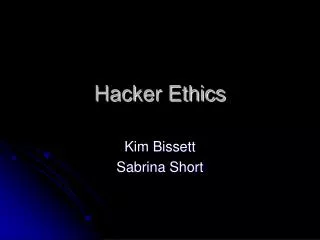 Hacker Ethics