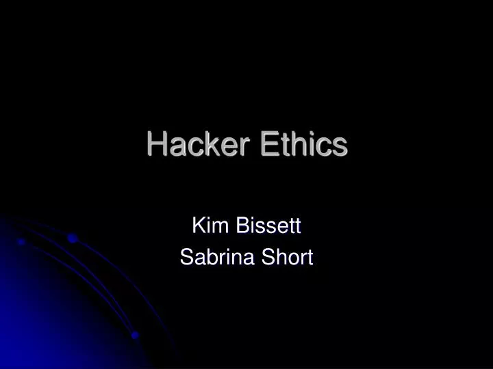 hacker ethics