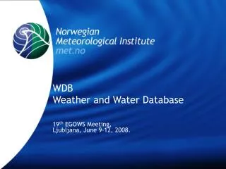 WDB Weather and Water Database