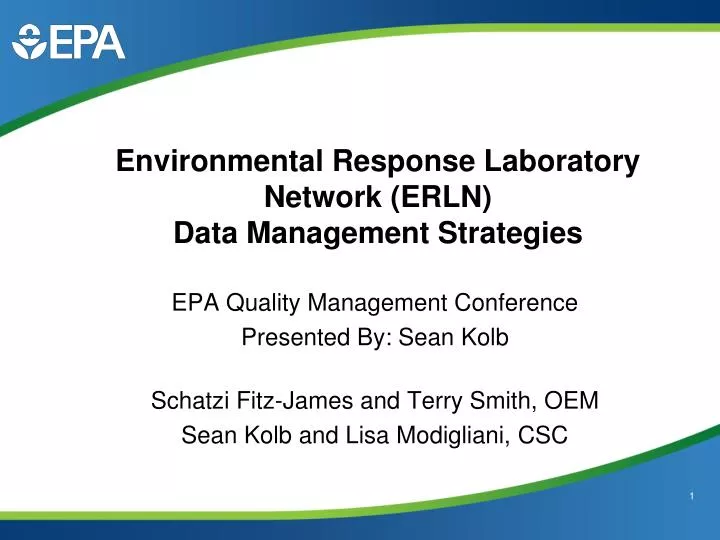 environmental response laboratory network erln data management strategies
