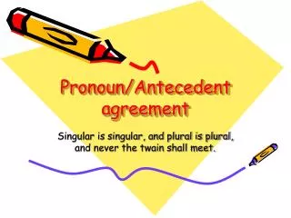 Pronoun/Antecedent agreement