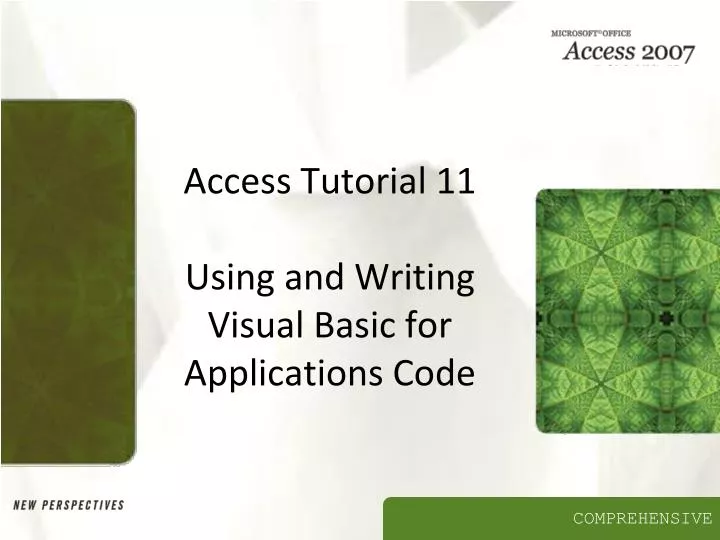 access tutorial 11 using and writing visual basic for applications code