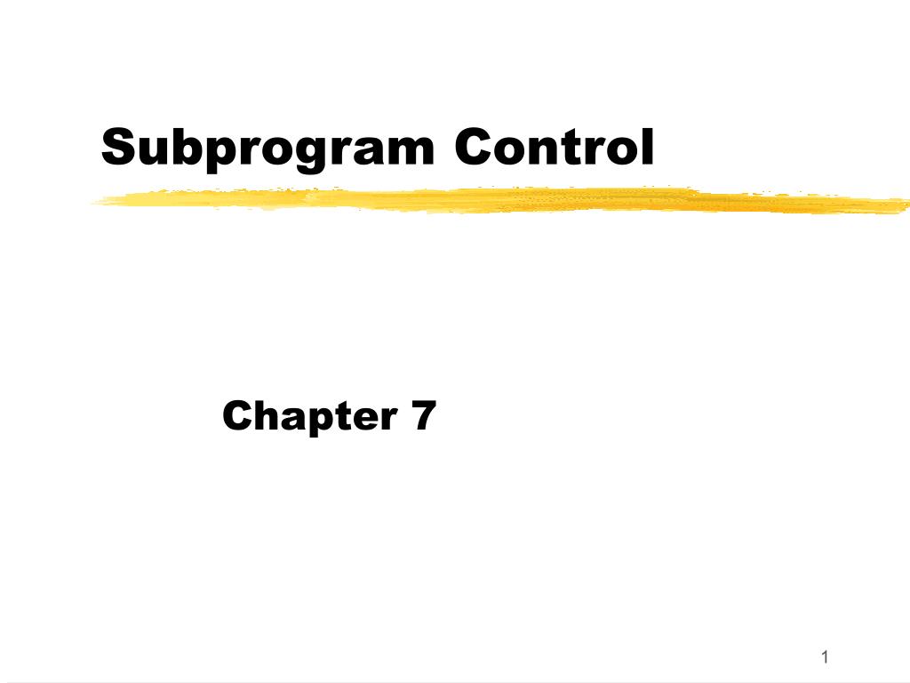 PPT - Subprogram Control PowerPoint Presentation, free download - ID:525889