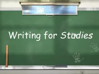 Writing for Studies