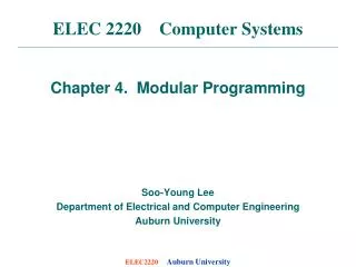 ELEC 2220 Computer Systems