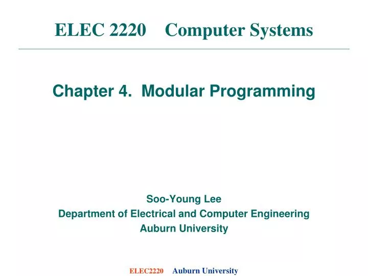 elec 2220 computer systems