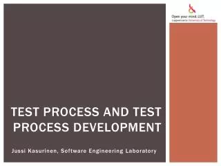 Test process and test process development