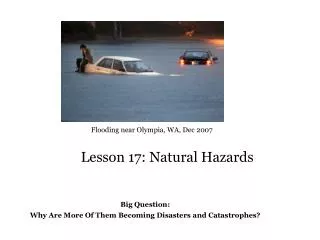 Lesson 17: Natural Hazards
