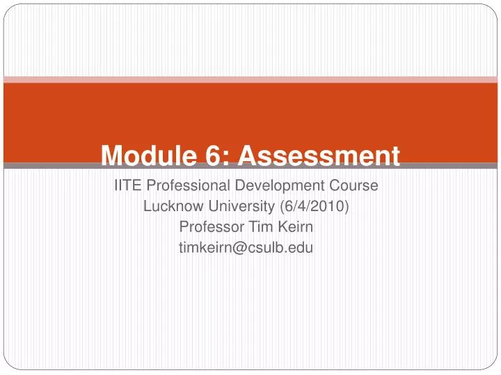 module 6 assessment
