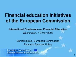 Financial education initiatives of the European Commission