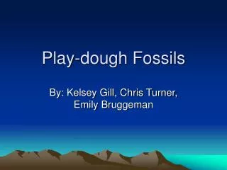 Play-dough Fossils