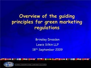 Overview of the guiding principles for green marketing regulations