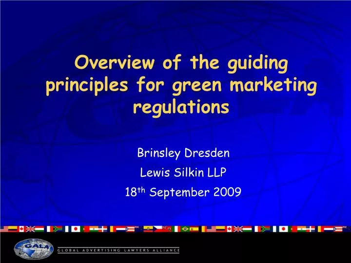 overview of the guiding principles for green marketing regulations