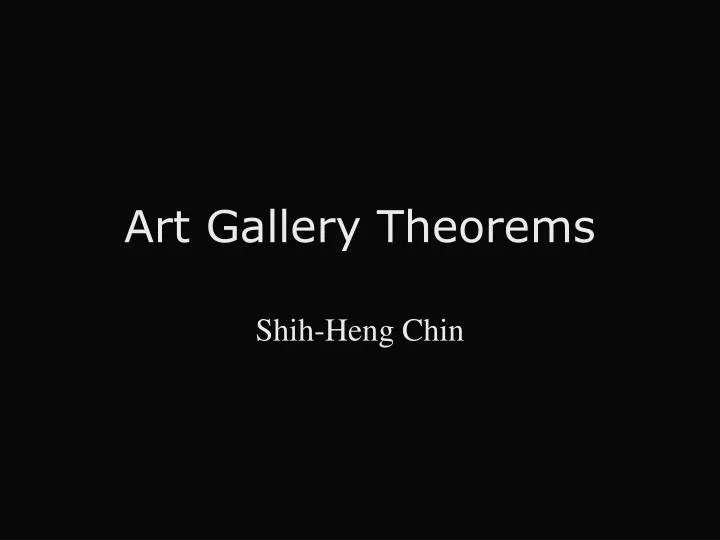 art gallery theorems