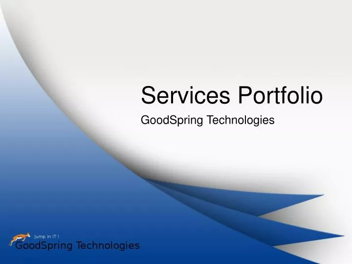 services portfolio