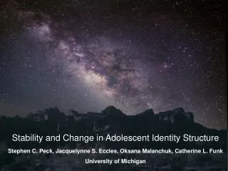Stability and Change in Adolescent Identity Structure