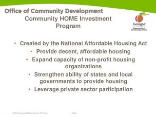 Community HOME Investment Program