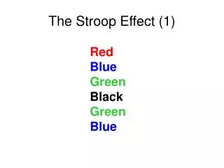 The Stroop Effect (1)