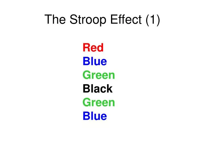 the stroop effect 1