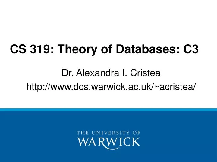 cs 319 theory of databases c3