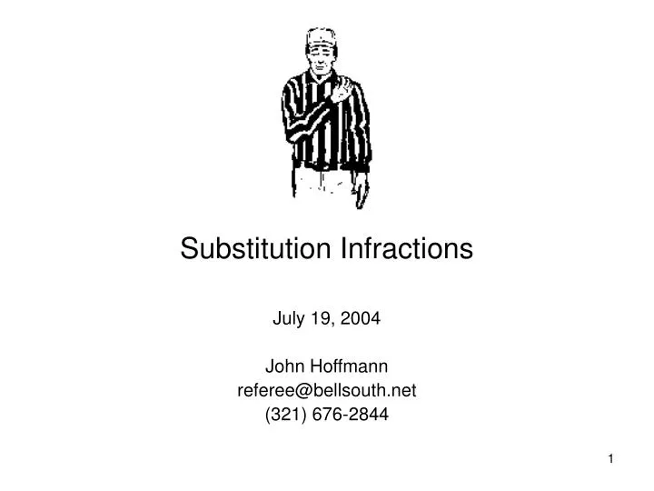 substitution infractions