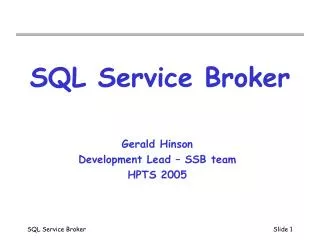 SQL Service Broker