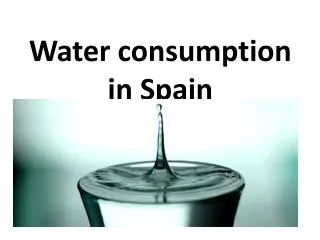 Water consumption in Spain