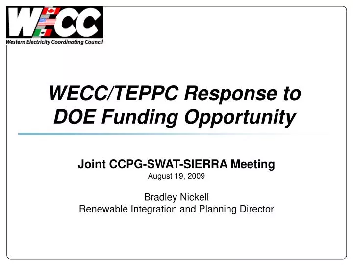 wecc teppc response to doe funding opportunity