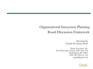 Organizational Succession Planning Board Discussion Framework