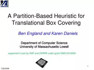 A Partition-Based Heuristic for Translational Box Covering
