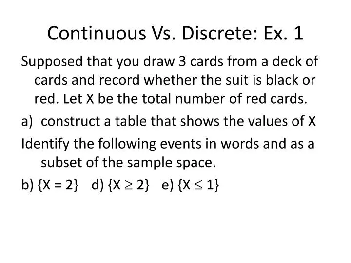 continuous vs discrete ex 1