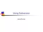 Using Subversion