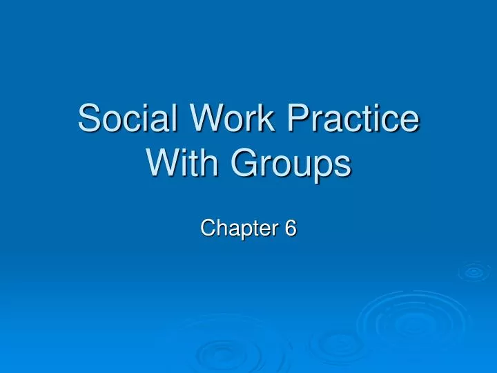 social work practice with groups